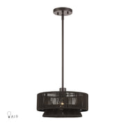 Florell 13" Drum Pendant in English Bronze