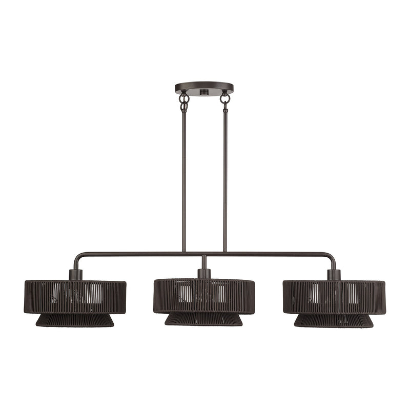 Florell 3-Light Linear Chandelier in English Bronze