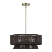 Florell 4-Light Chandelier in Antique Brass