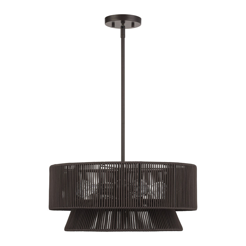 Florell 4-Light Chandelier in English Bronze