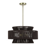Florell 5-Light Chandelier in Antique Brass