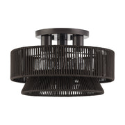 Florell 15" 3-Light Semi-Flush Mount in English Bronze