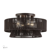 Florell 4-Light Semi-Flush Mount in English Bronze