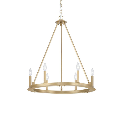 Pearson 6-Light Chandelier in Aged Brass