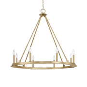 Pearson 8-Light Chandelier in Aged Brass