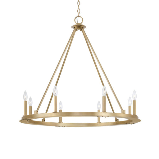Pearson 8-Light Chandelier in Aged Brass