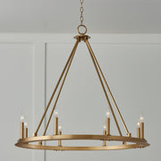 Pearson 8-Light Chandelier in Aged Brass