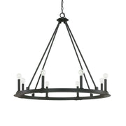 Pearson 8-Light Chandelier in Black Iron
