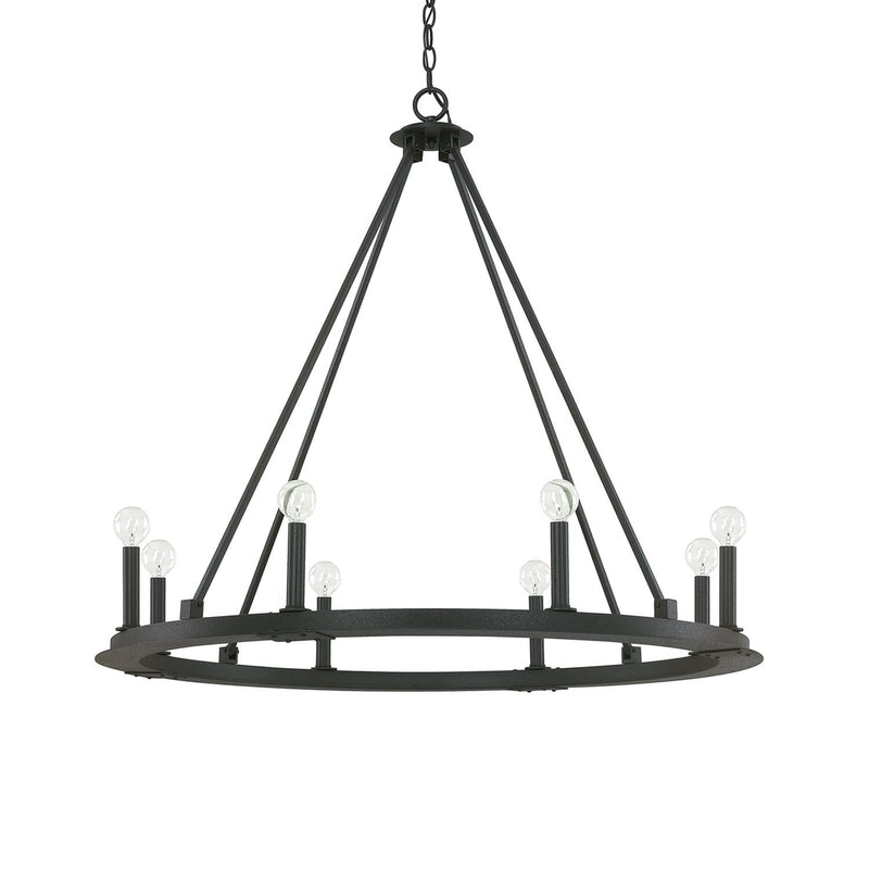 Pearson 8-Light Chandelier in Black Iron