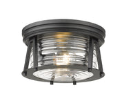 Cape Harbor 2 Light 12" Flush Mount in Matte Black