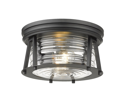 Cape Harbor 2 Light 12" Flush Mount in Matte Black