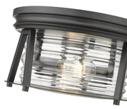 Cape Harbor 2 Light 12" Flush Mount in Matte Black