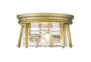 Cape Harbor 2 Light 12" Flush Mount in Rubbed Brass