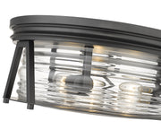 Cape Harbor 3 Light 16" Flush Mount in Matte Black