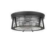 Cape Harbor 3 Light 16" Flush Mount in Matte Black