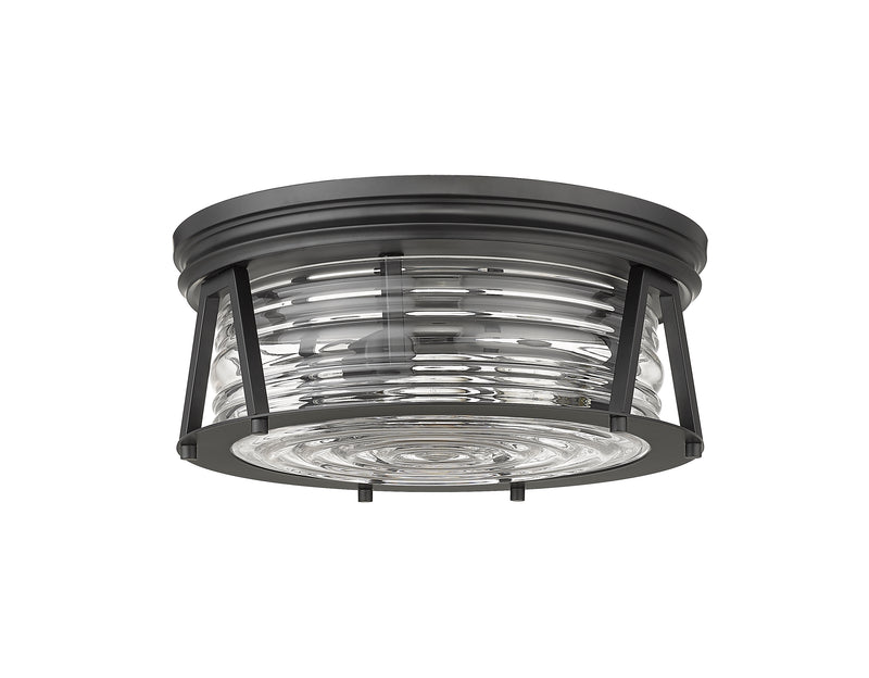Cape Harbor 3 Light 16" Flush Mount in Matte Black