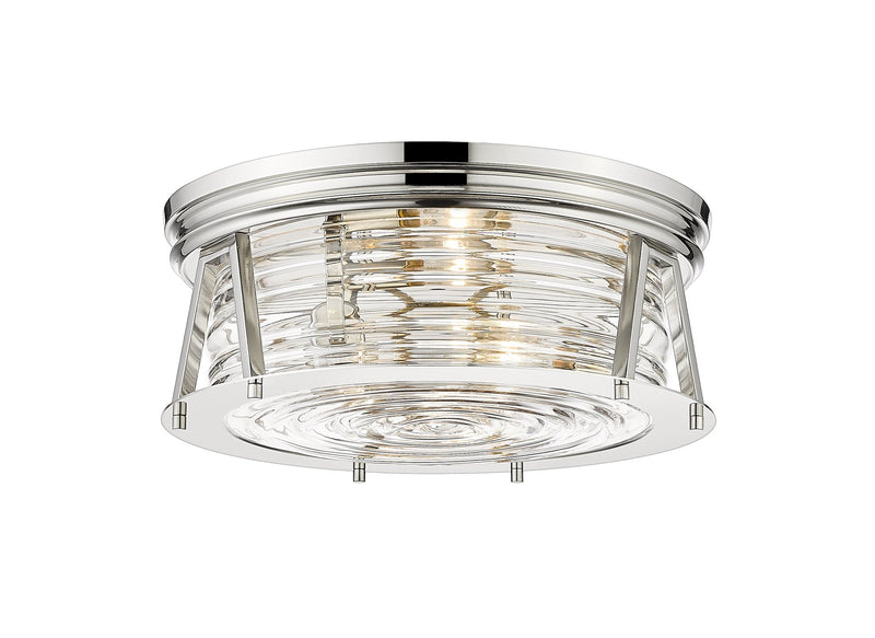 Cape Harbor 3 Light 16" Flush Mount in Polished Nickel