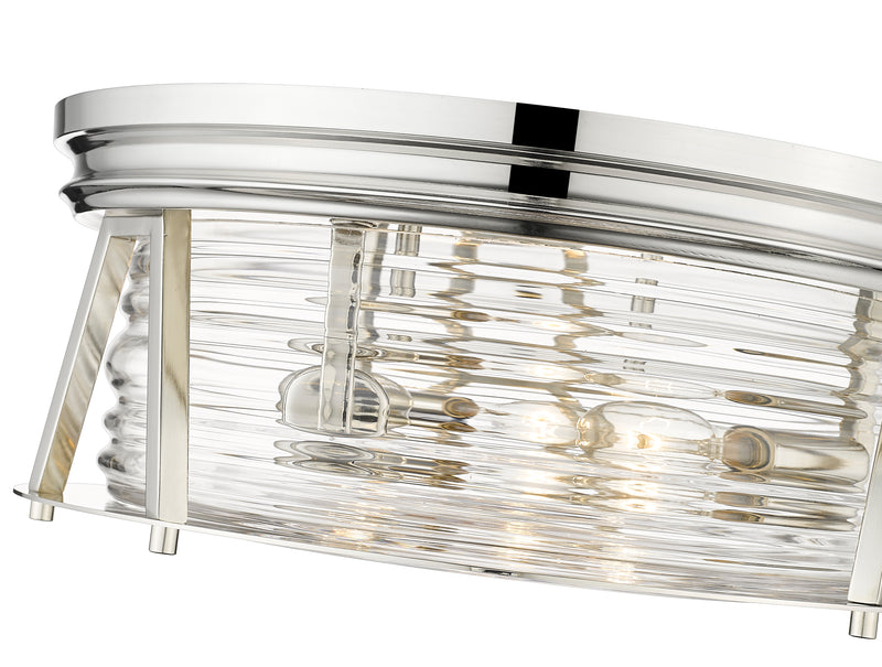 Cape Harbor 3 Light 16" Flush Mount in Polished Nickel
