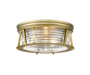 Cape Harbor 3 Light 16" Flush Mount in Rubbed Brass