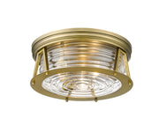 Cape Harbor 3 Light 16" Flush Mount in Rubbed Brass