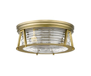 Cape Harbor 3 Light 16" Flush Mount in Rubbed Brass