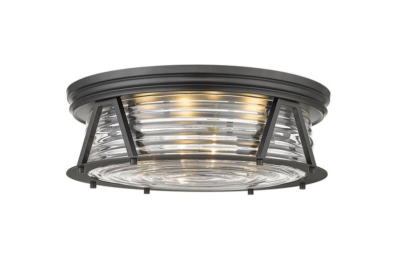 Cape Harbor 4 Light 20" Flush Mount in Matte Black