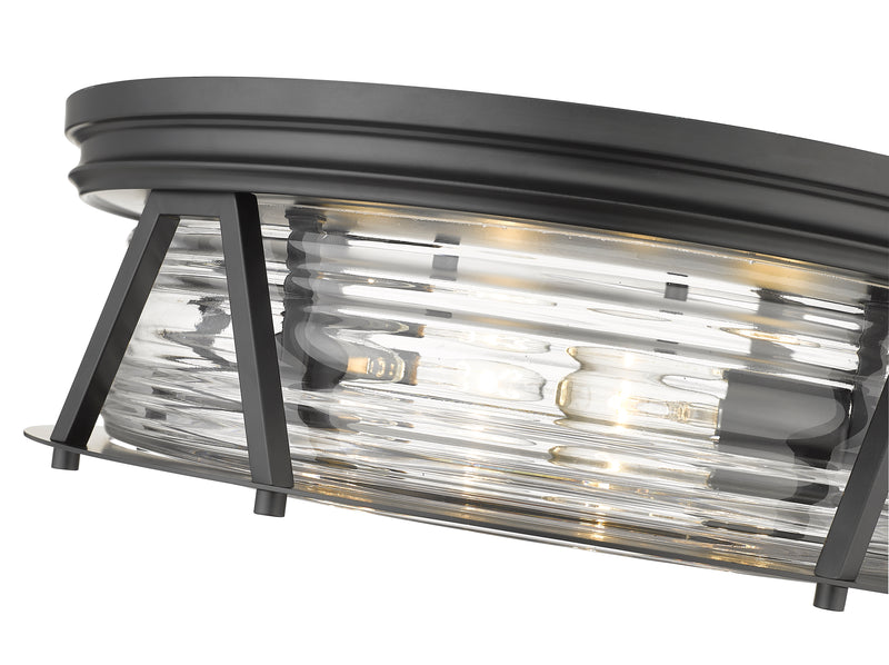 Cape Harbor 4 Light 20" Flush Mount in Matte Black