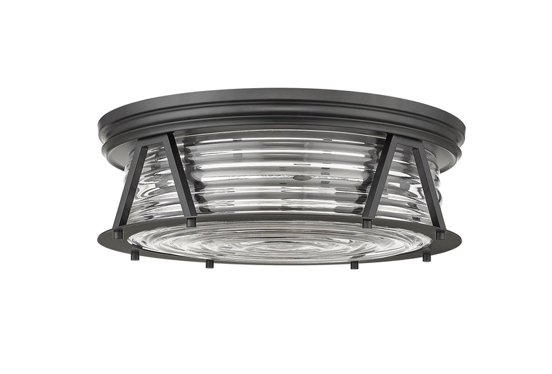 Cape Harbor 4 Light 20" Flush Mount in Matte Black