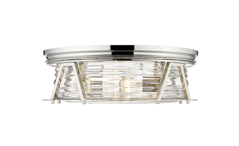 Cape Harbor 4 Light 20" Flush Mount in Polished Nickel