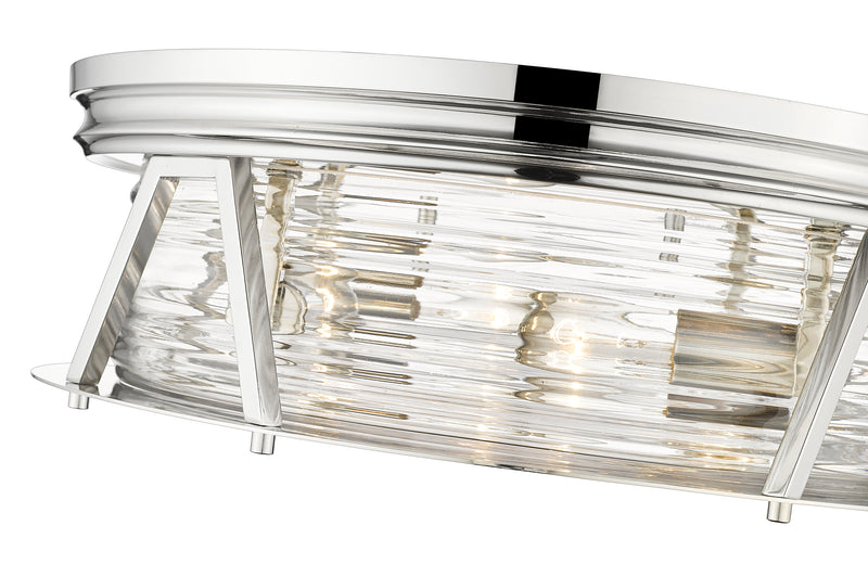 Cape Harbor 4 Light 20" Flush Mount in Polished Nickel