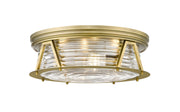 Cape Harbor 4 Light 20" Flush Mount in Rubbed Brass