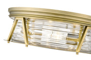 Cape Harbor 4 Light 20" Flush Mount in Rubbed Brass