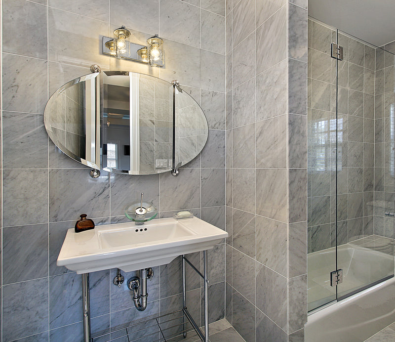 Beckett 2 Light 16" Vanity in Chrome in a room setting