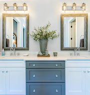 Beckett 3 Light 23" Vanity in Chrome in a room setting