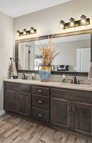 Beckett 3 Light 23" Vanity in Matte Black in a room setting