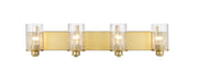 Beckett 4 Light 34" Vanity in Olde Brass