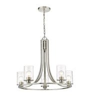 Beckett 5 Light 27" Chandelier in Brushed Nickel