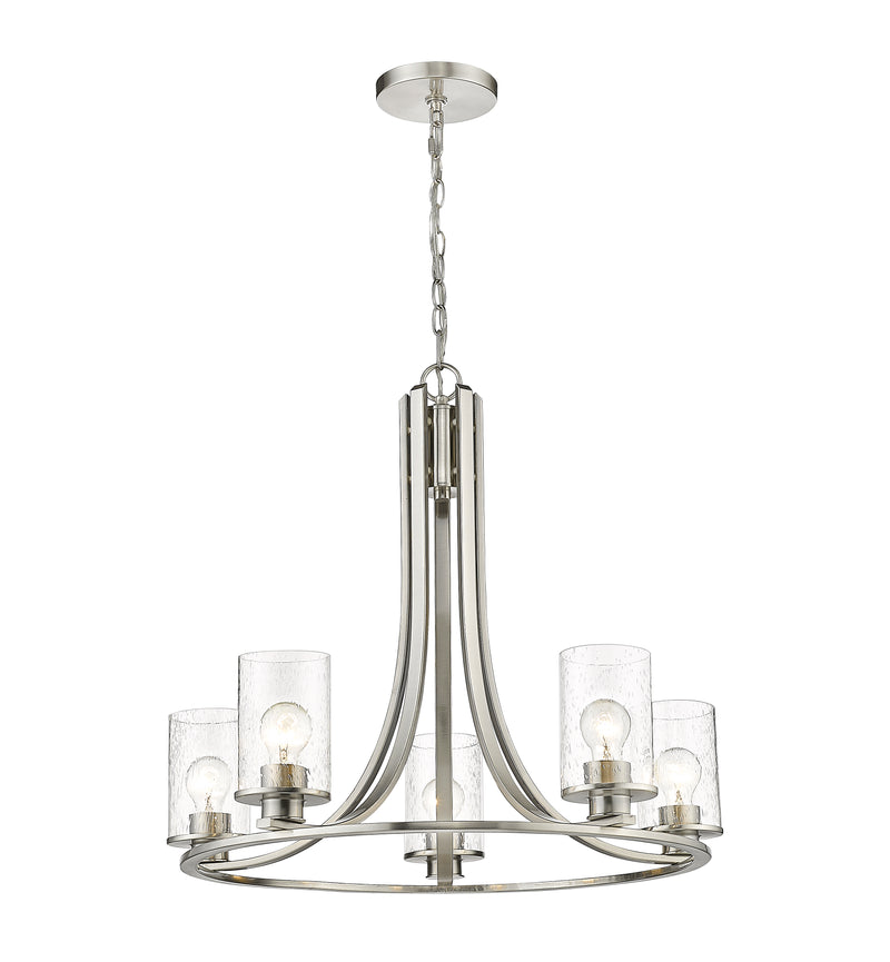 Beckett 5 Light 27" Chandelier in Brushed Nickel