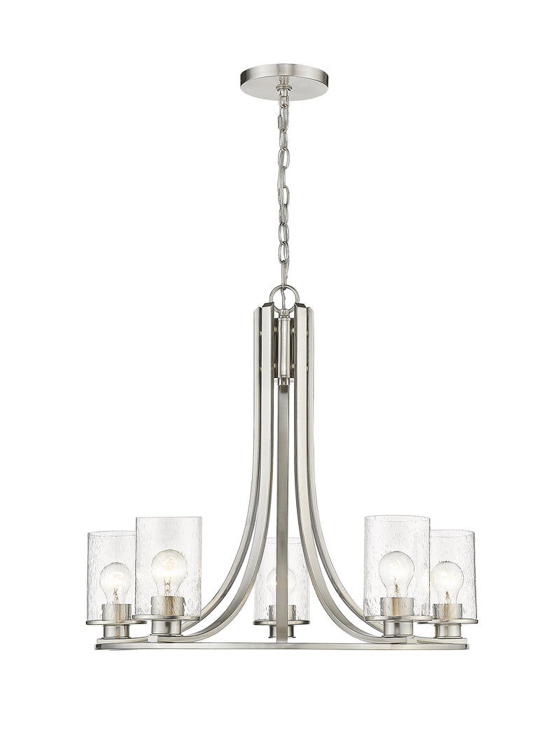Beckett 5 Light 27" Chandelier in Brushed Nickel