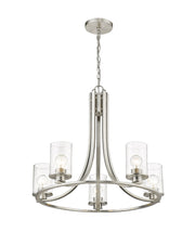 Beckett 5 Light 27" Chandelier in Brushed Nickel