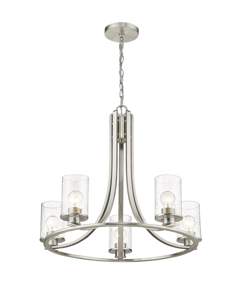 Beckett 5 Light 27" Chandelier in Brushed Nickel