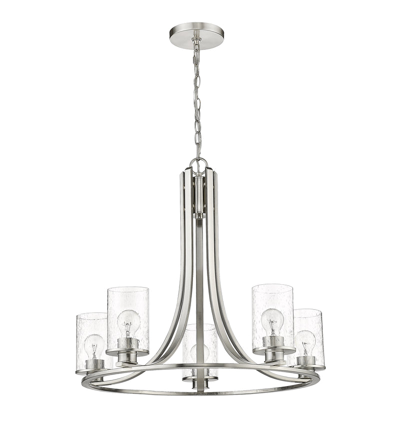 Beckett 5 Light 27" Chandelier in Brushed Nickel