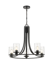 Beckett 5 Light 27" Chandelier in Matte Black