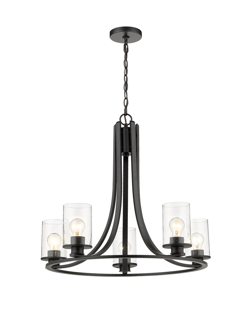 Beckett 5 Light 27" Chandelier in Matte Black