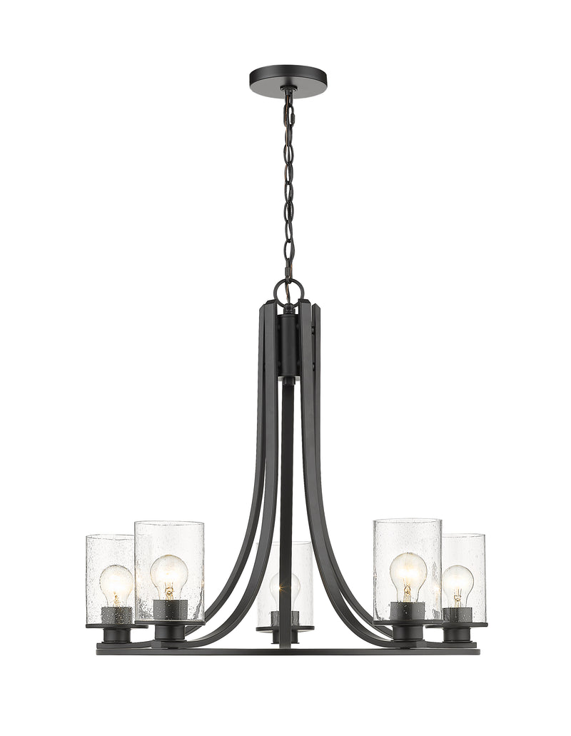Beckett 5 Light 27" Chandelier in Matte Black