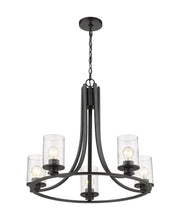 Beckett 5 Light 27" Chandelier in Matte Black