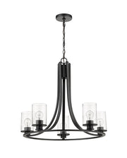 Beckett 5 Light 27" Chandelier in Matte Black
