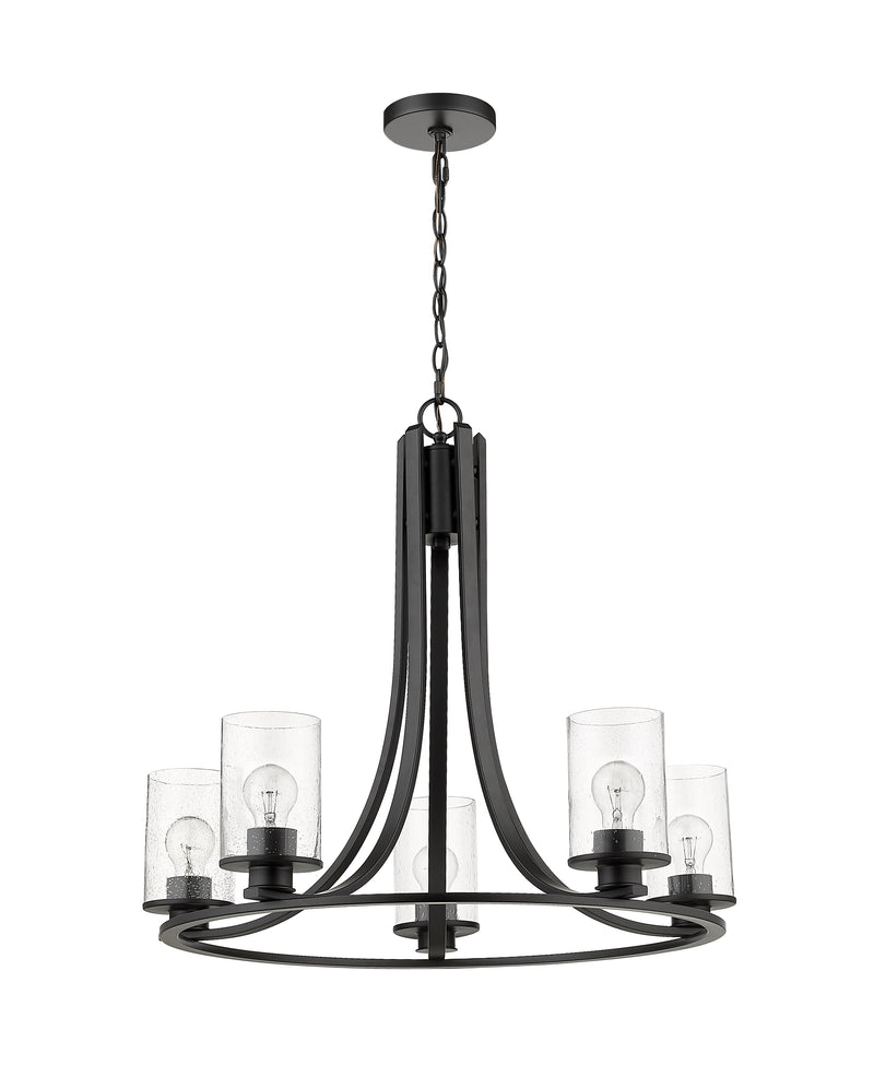 Beckett 5 Light 27" Chandelier in Matte Black