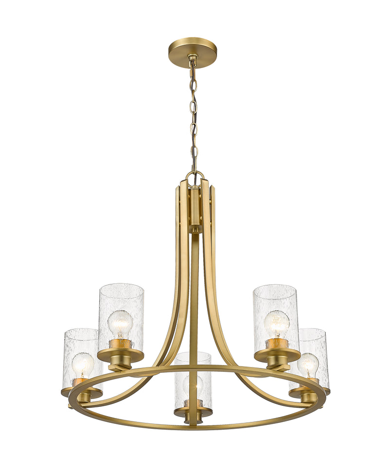 Beckett 5 Light 27" Chandelier in Olde Brass
