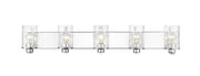 Beckett 5 Light 42" Vanity in Chrome